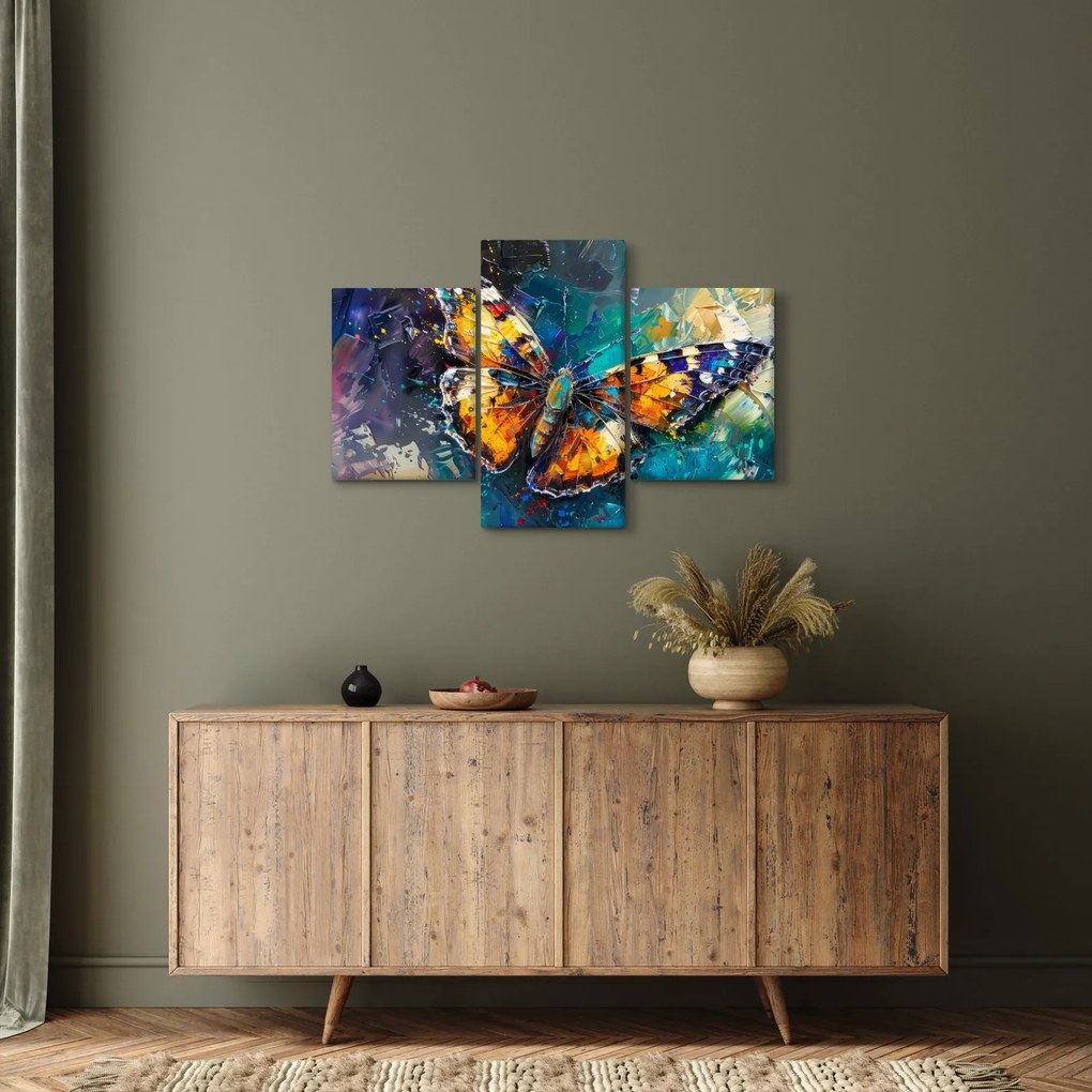 Tablou - Fluture, pictură în ulei (90x60 cm)