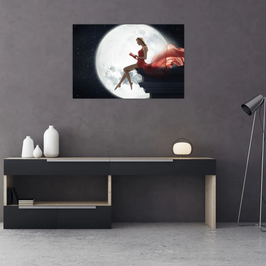 Tablou - Femeia sub clar de lună (90x60 cm)