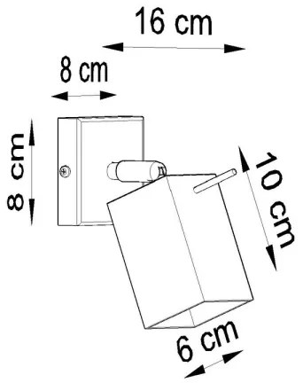 Aplică perete spot MERIDA 1xGU10/40W/230V negru