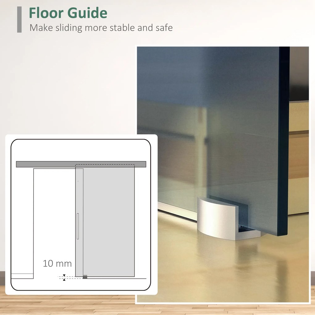 Homcom Usa Glisanta din Sticla Satinata – 102,5×205 cm cu Dungi Decorative | Aosom Romania