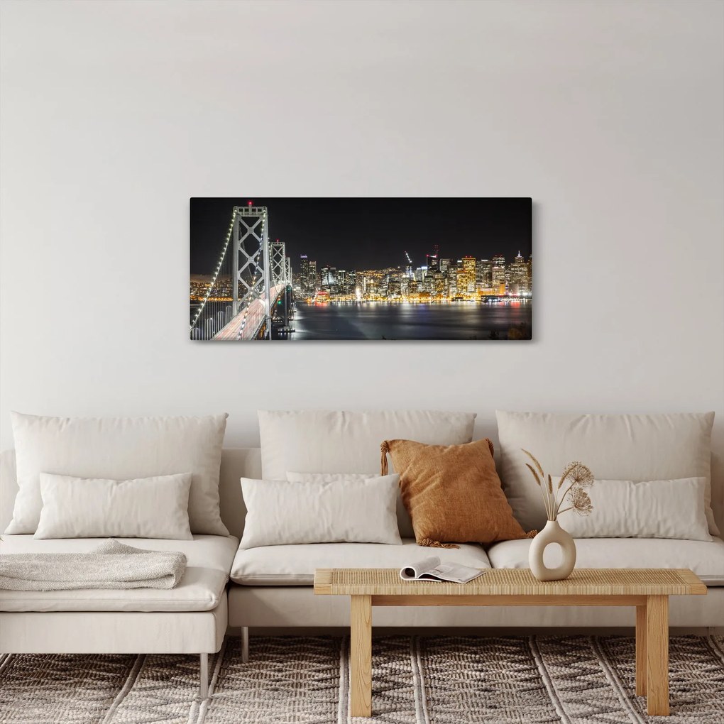 Tablou cu podul Brooklin și New York (120x50 cm)