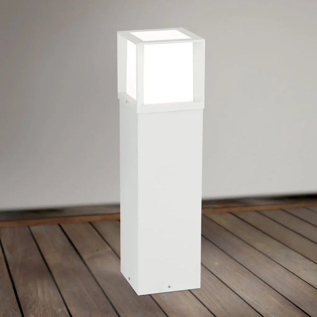 Stalp de exterior IP44 HENRY alb H-60cm