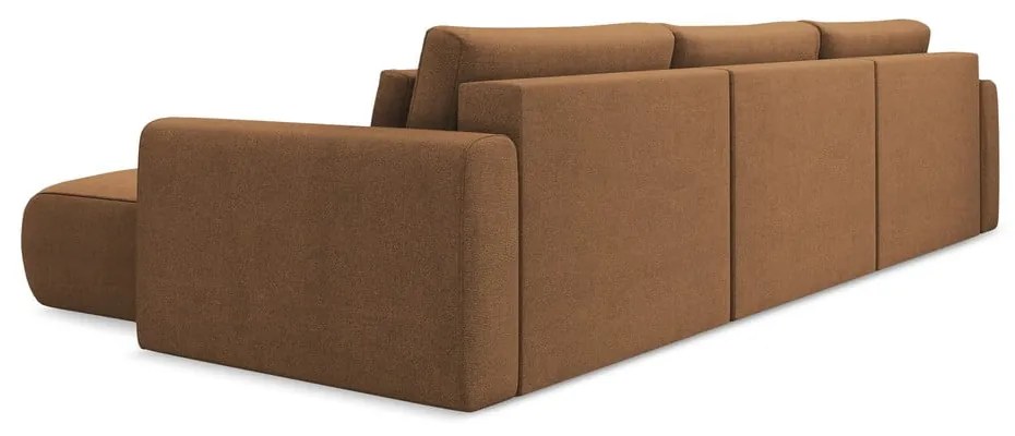 Colțar teracotă extensibil/cu spațiu de depozitare (în formă de "U") Kapua – Makamii