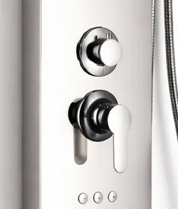 Panel de dus cu hidromasaj din inox Crom