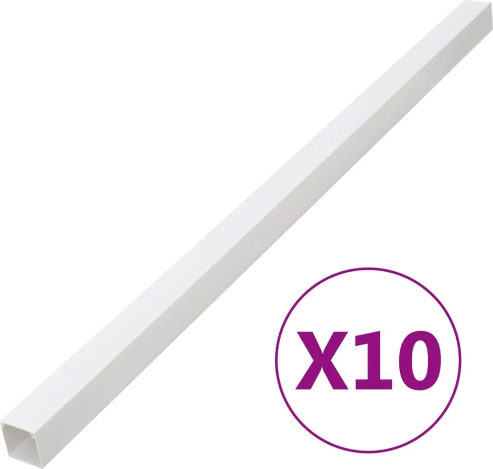 vidaXL Șine de cabluri, 150x50 mm, 10 m, PVC