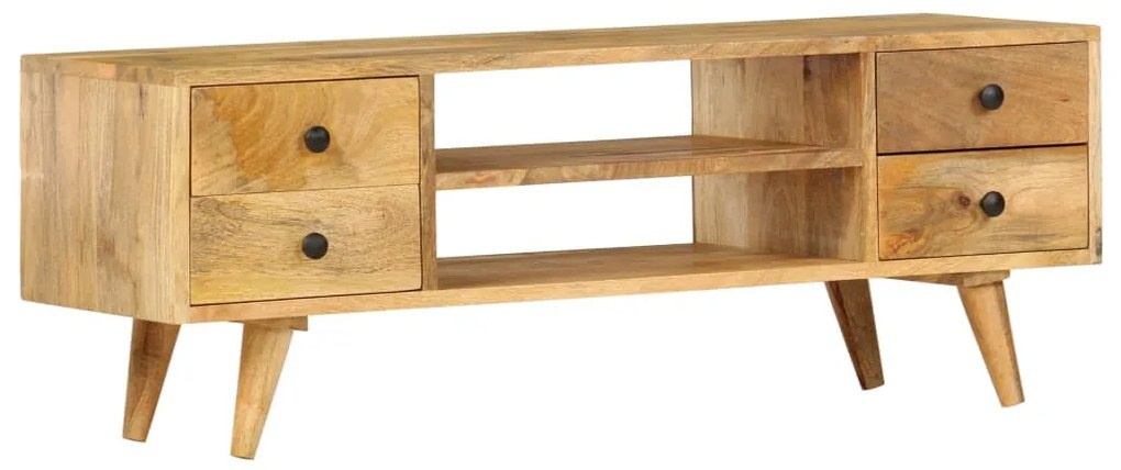 vidaXL Comodă TV, 110 x 35 x 40 cm, lemn masiv de mango