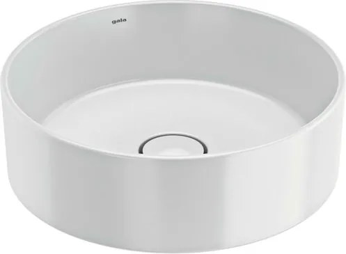 Lavoar pe blat Gala Hera finisaj alb lucios 38 cm forma rotunda