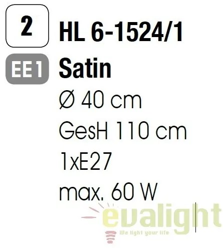 Pendul diam.40cm Susan HL 6-1524/1 satin OR
