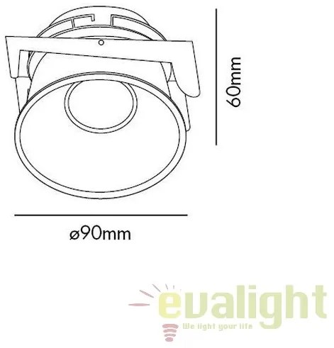 Spot incastrabil modern cu protectie IP44 FRESH alb 02200501