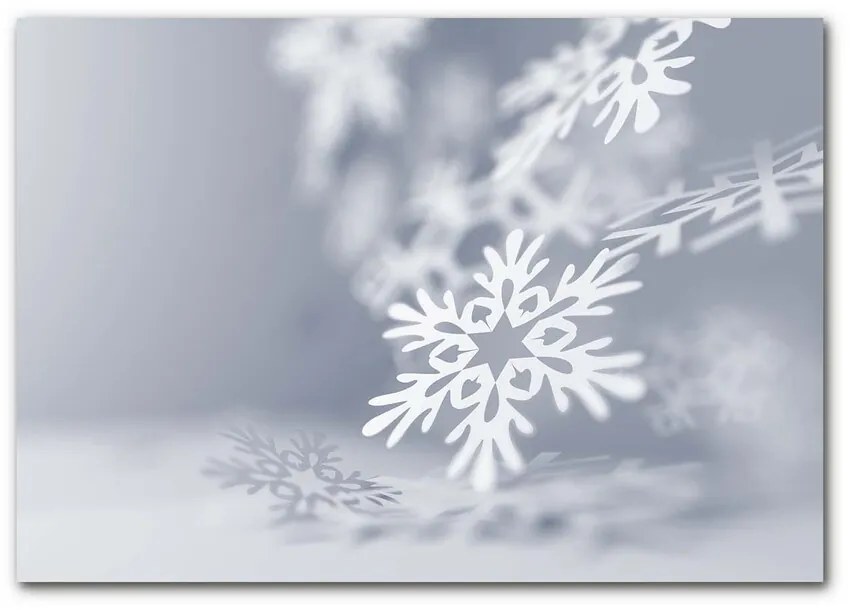 Tablou pe sticla Fulg de zăpadă. Decor de Crăciun