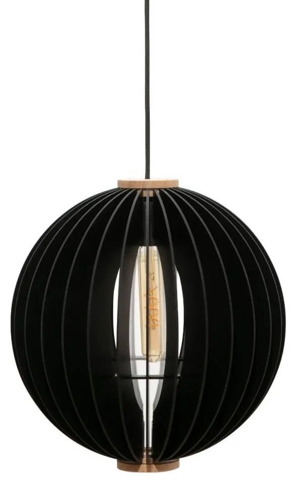 Pendul din lemn design modern ORB negru 51,5cm