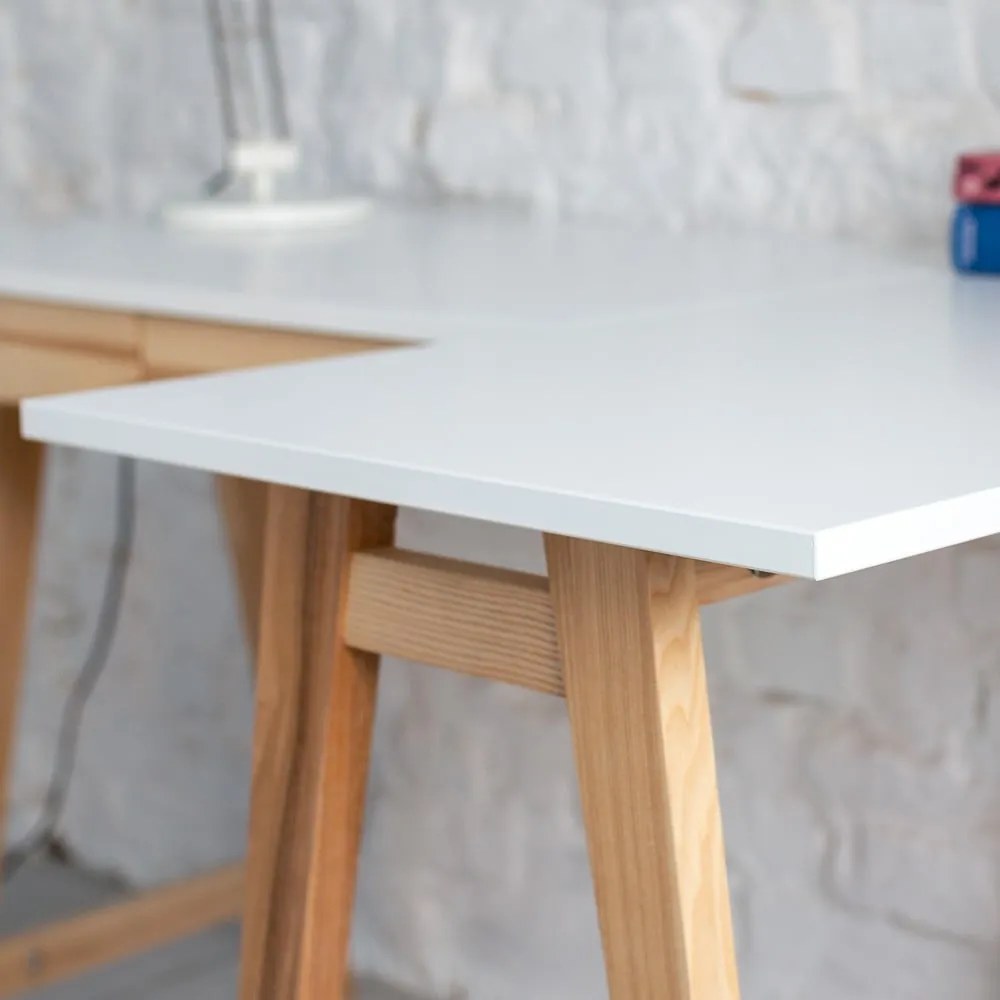 Birou cu blat alb 85x115 cm Luka – Ragaba