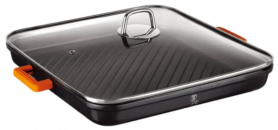 Tigaie grill cu capac Granit Diamond Line BerlingerHaus BH 1441