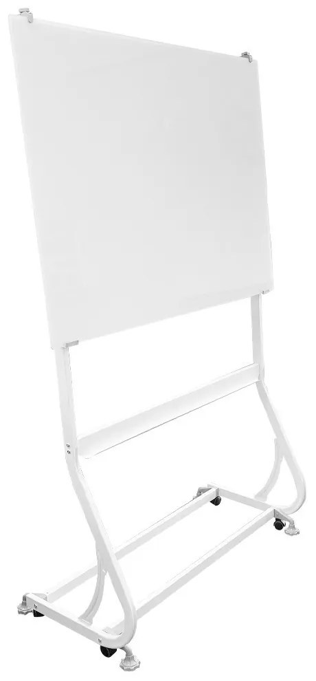 Tabla flipchart magnetica, pe roti, din sticla, 120x90 cm