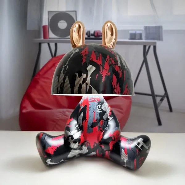 Veioză LED tactilă dimabilă pentru copii FANCY LED/2,5W/3,7V negru/roșu