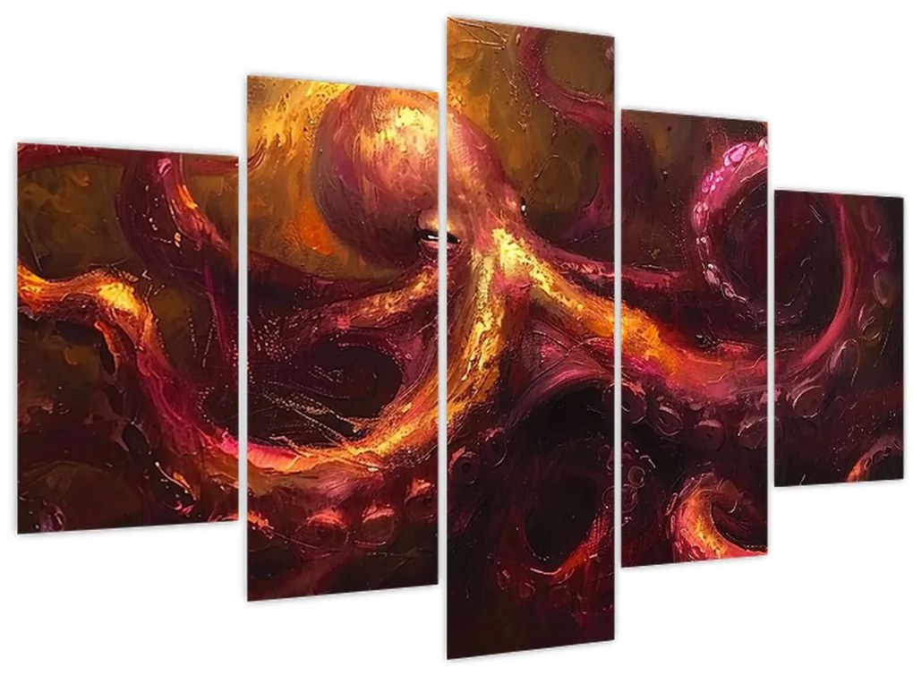Tablou - Octopus, pictură în ulei (150x105 cm)