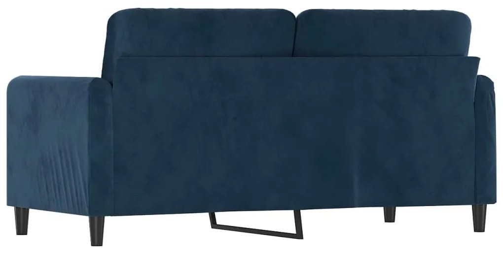 Canapea cu 2 locuri, albastru, 140 cm, catifea Albastru, 158 x 77 x 80 cm