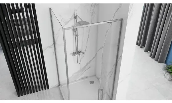 Cabina de dus dreptunghiulara de colt cu usi batante Rea Rapid Swing 100x90 cm