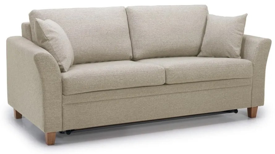 Canapea bej extensibilă 190 cm Sonia - Scandic
