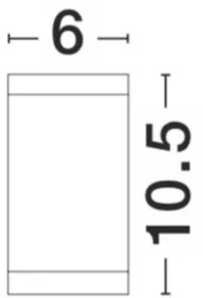 Spot aplicat de exterior IP54 CERISE gri 6cm NVL-9020021