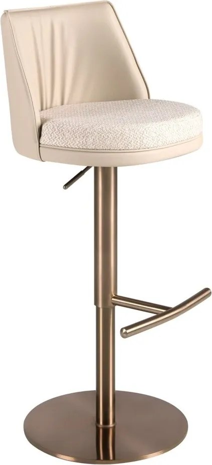 Scaun de bar pivotant cu inaltime reglabila Stool crem