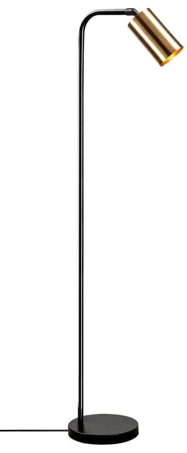 Lampadar negru/auriu cu abajur din metal (înălțime 120 cm) Emek – Opviq lights