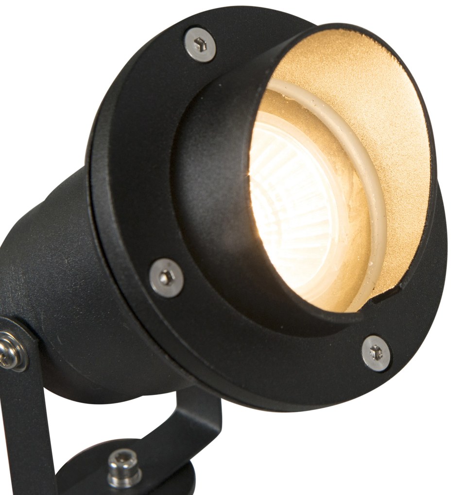 Spotlight cu pichet pentru gradina negru inclusiv cablu si priza IP65 - Done