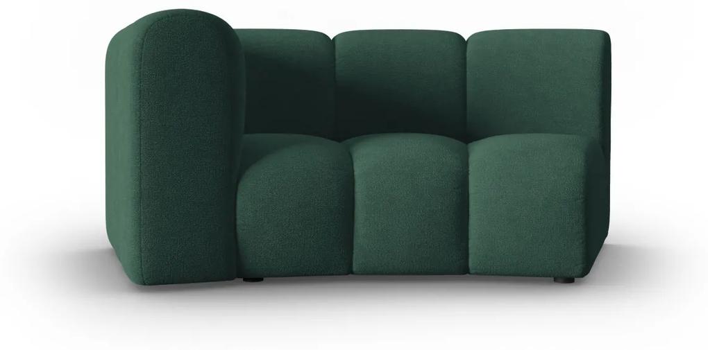 Modul pentru canapea Lupine in semicerc cu tapiterie din tesatura structurala, verde