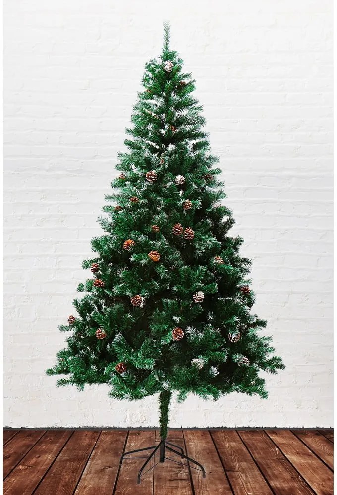 Brad artificial de Crăciun, cu conuri, înălțime 1,8 m