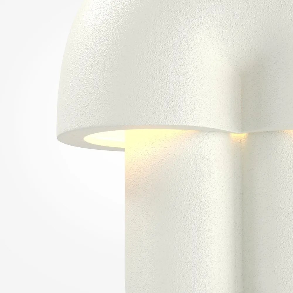 Veioza decorativa LED din ceramica Hope alb mat