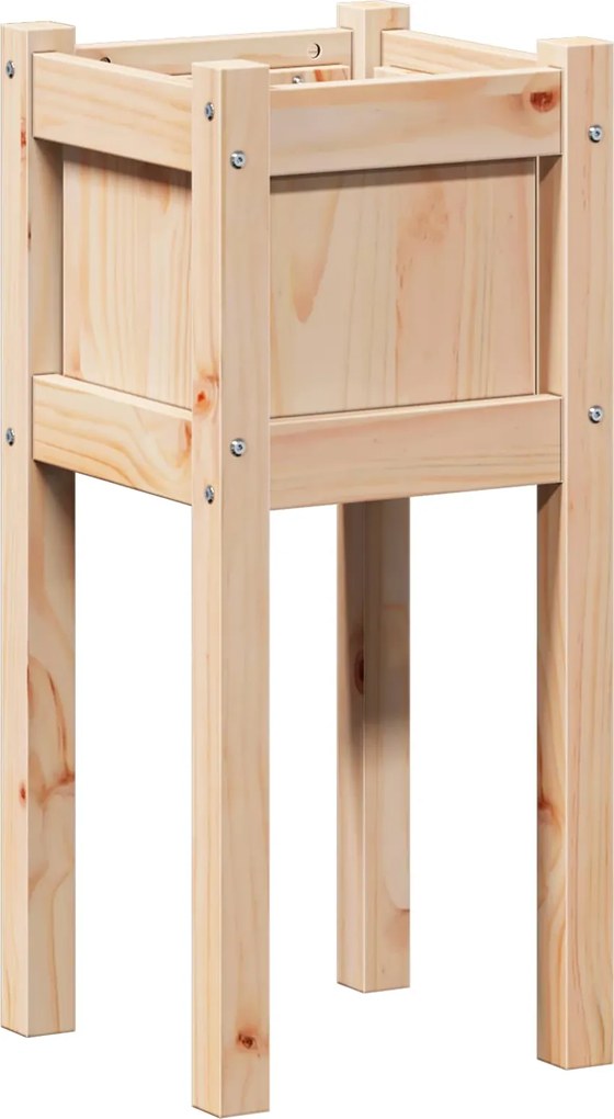 vidaXL Vază pentru Grădină Natură 31 x 31 x 70 cm Lemn de pin masiv