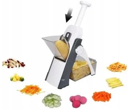 Zaparkorun Tăiător multifuncțional de legume reglabil - alb-gri