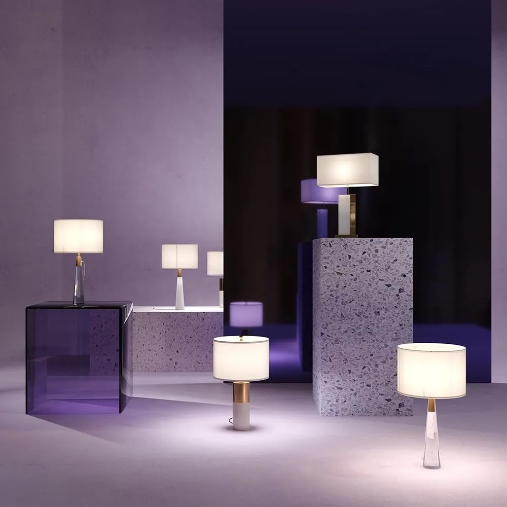 Veioza, lampa de masa design modern Bianco alama, alb