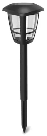 Aigostar - Set de 12 lămpi solare LED, 0,06 W/2 V, 33,8 cm, 6500 K, IP44, negru