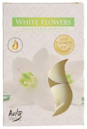 Set 6 lumari parfumate Flori albe