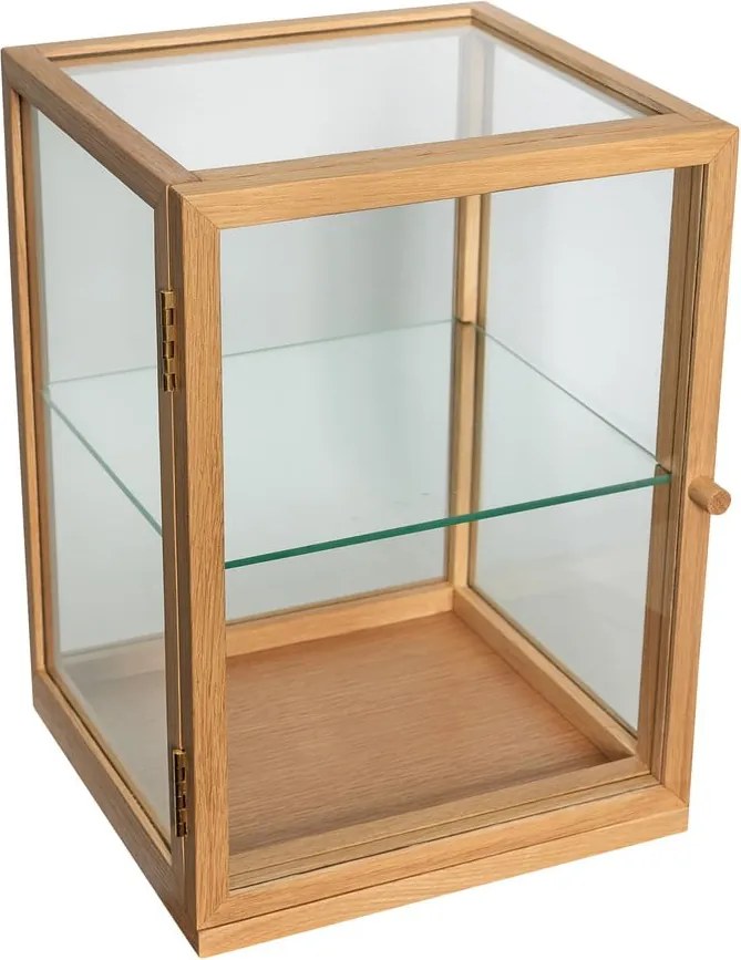Vitrină în culoare naturală cu aspect de lemn de stejar 30x42x30 cm Poetic – Hübsch