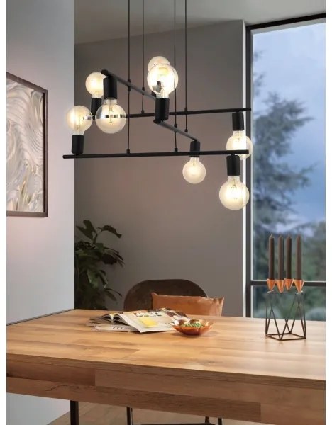 Eglo 98909 - Lustră pe cablu MEZZANA 8xE27/40W/230V