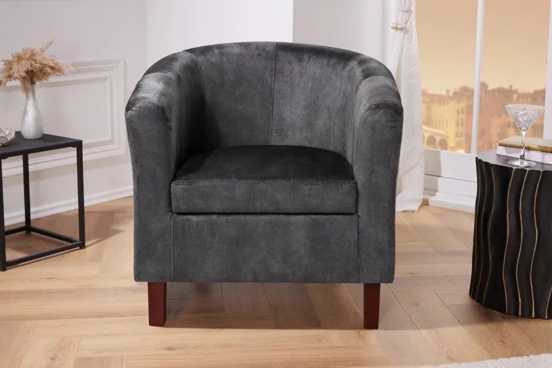 Fotoliu elegant si confortabil Hemingway, gri inchis