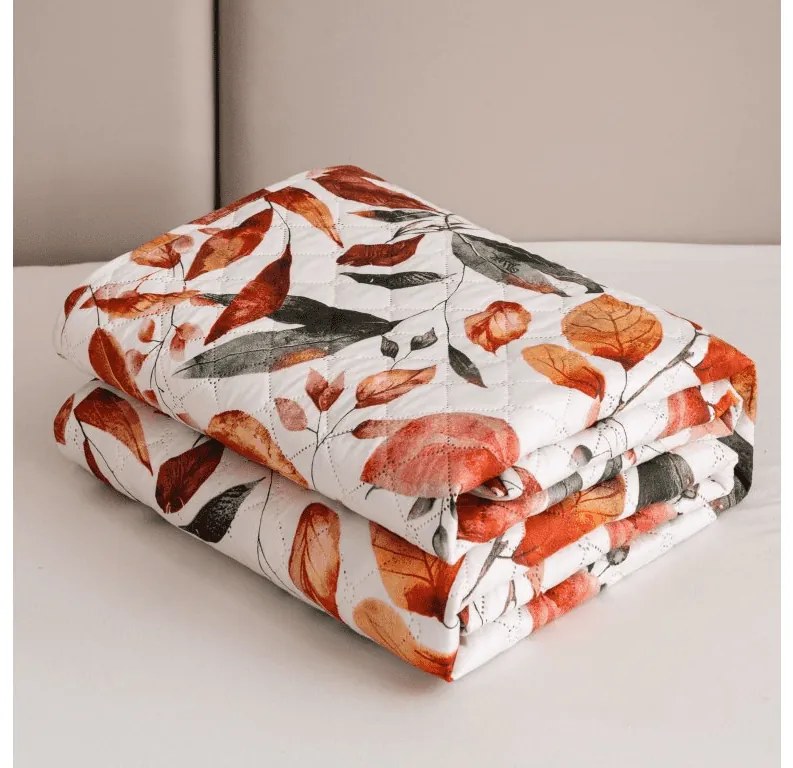 Cuvertura de pat cu model AUTUMN LEAVES, colorata Dimensiune: 170 x 210 cm