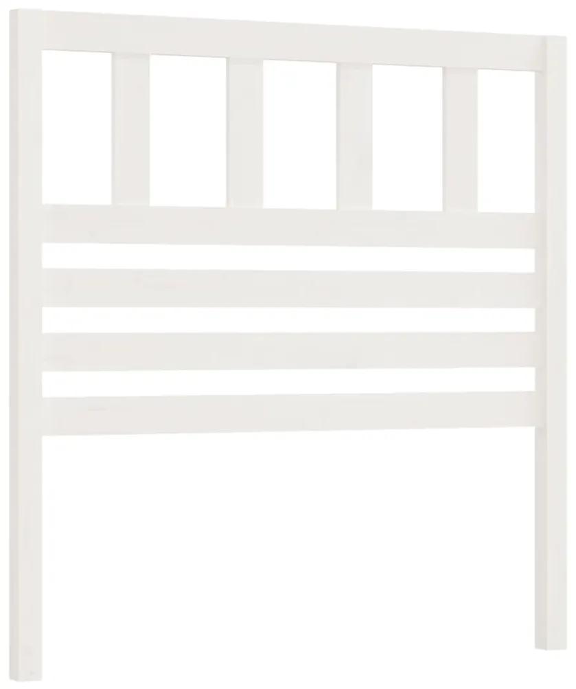 814120 vidaXL Tăblie de pat, alb, 81x4x100 cm, lemn masiv de pin