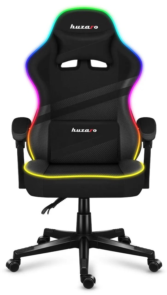 Fotoliu gaming Fusion 4.4 (negru + multicolor) (cu iluminat LED). 1087472