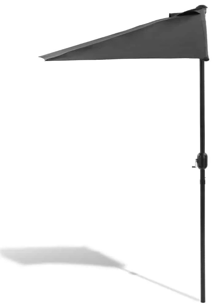 Deuba Umbrelă de soare semicirculară de grădină - antracit