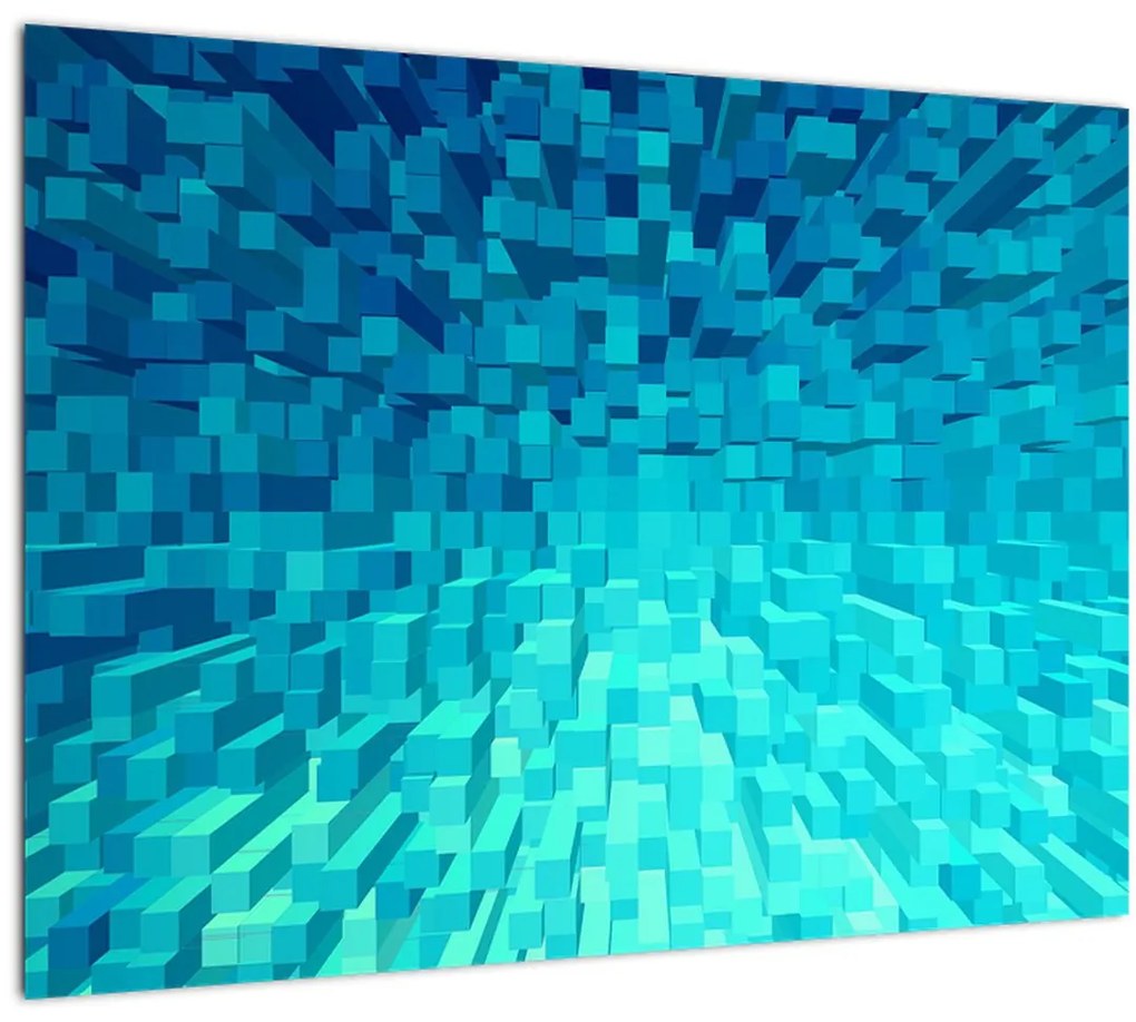 Tablou - cuburi abstracte (70x50 cm), în 40 de alte dimensiuni noi