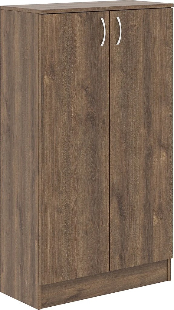 Biblioteca Flint, 2 Usi, Stejar Bronz, 70 x 32 x 122 cm