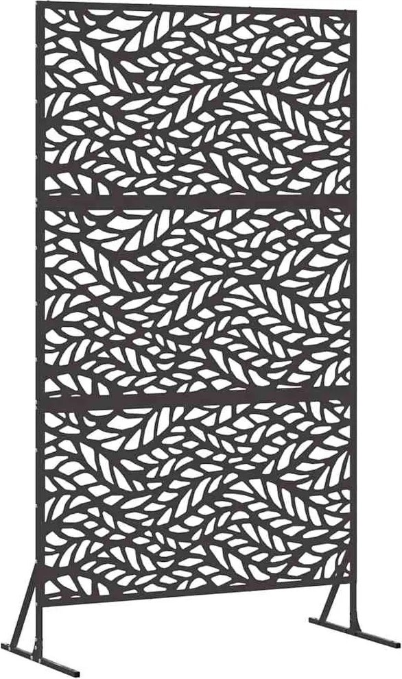 vidaXL Ecran de intimitate Negru 100 x 50 x 180 cm Oțel