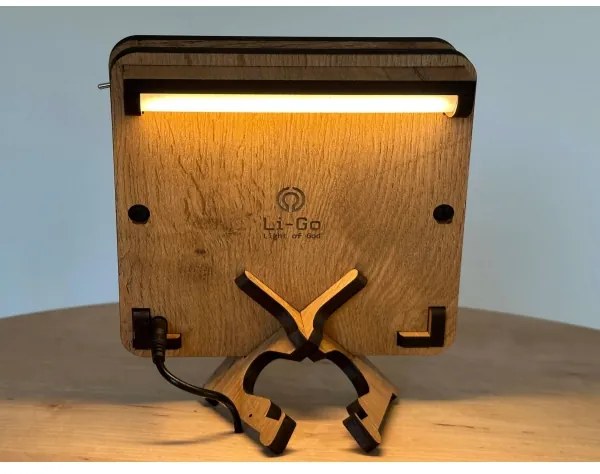 Li-Go 5788/DUB2 - Lampă LED decorativă de masă LED/12W/230V 19x19 cm stejar/Micul Prinț