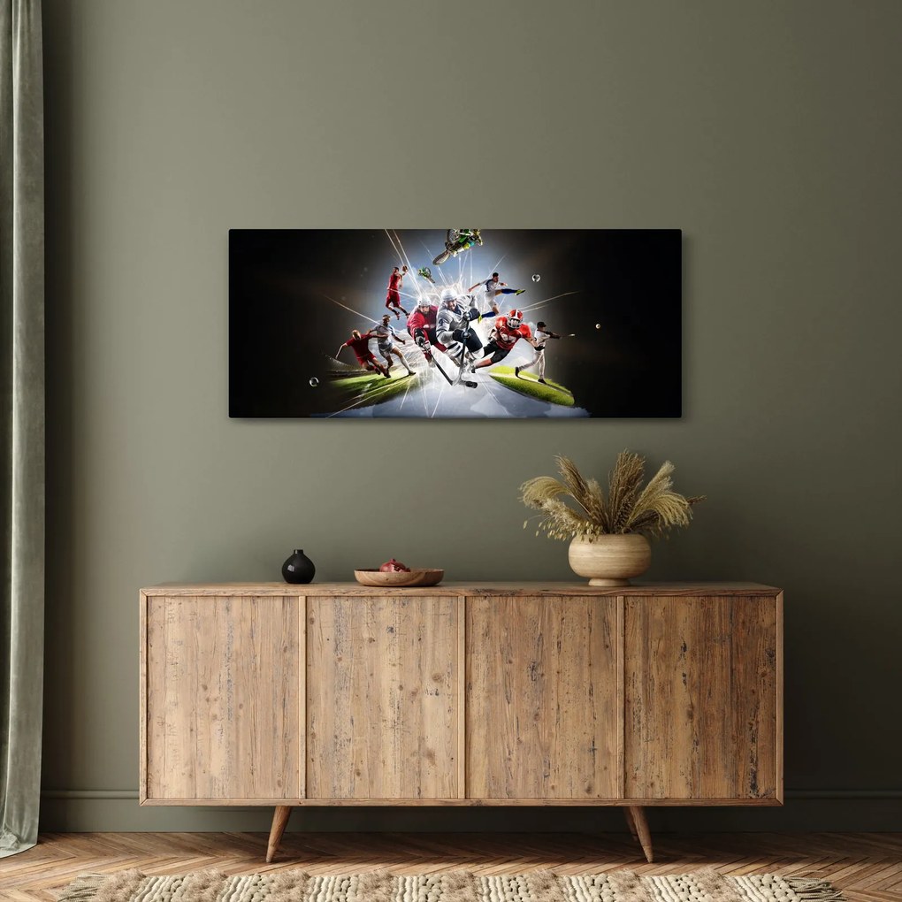 Tablou - Sportivii (120x50 cm)