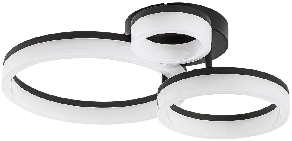 Plafoniera LED design geometric circular Amilia negru