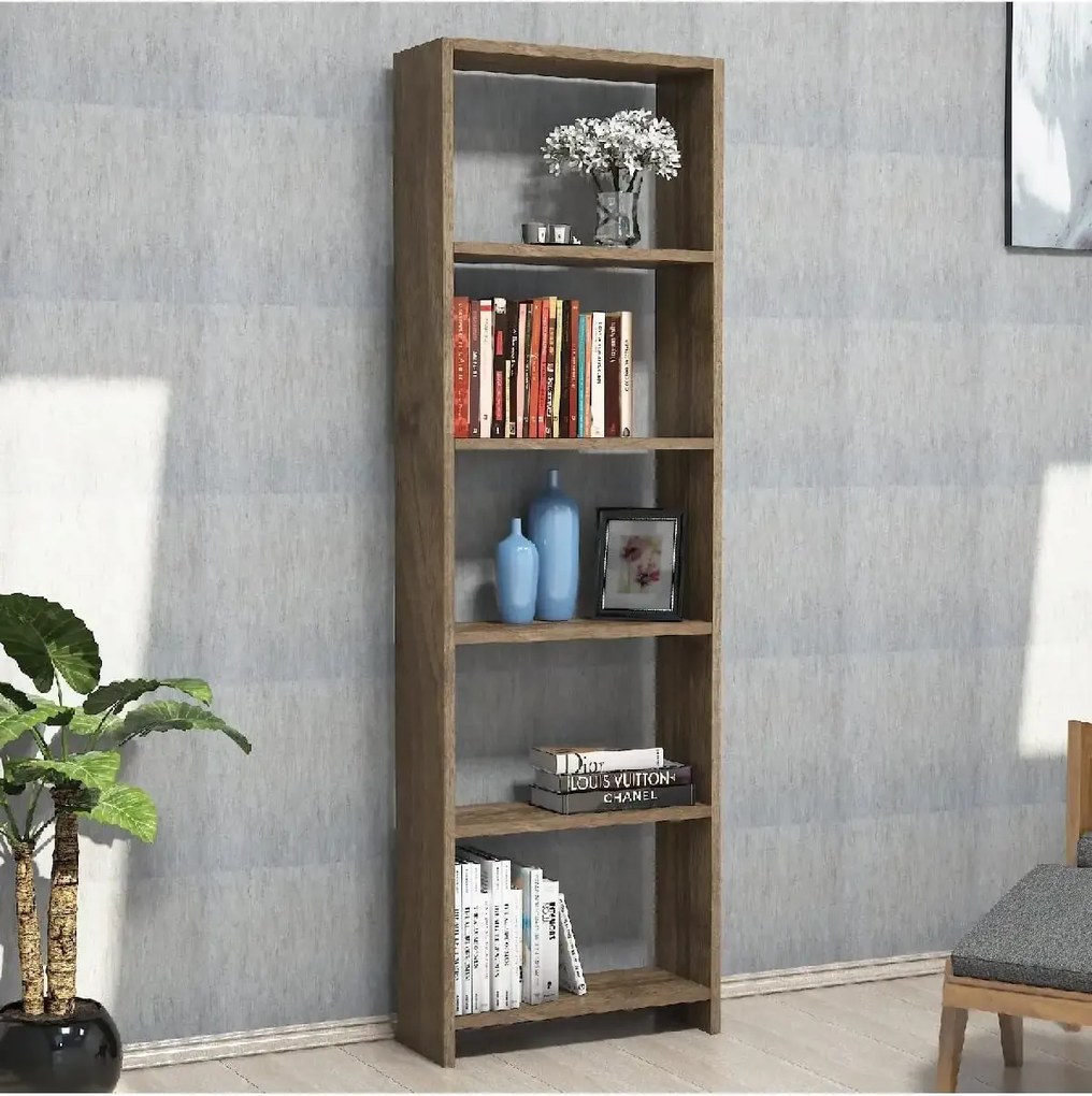 Biblioteca/etajera carti, Homs Design, nuc, 160 x 50 x 20 cm, PAL