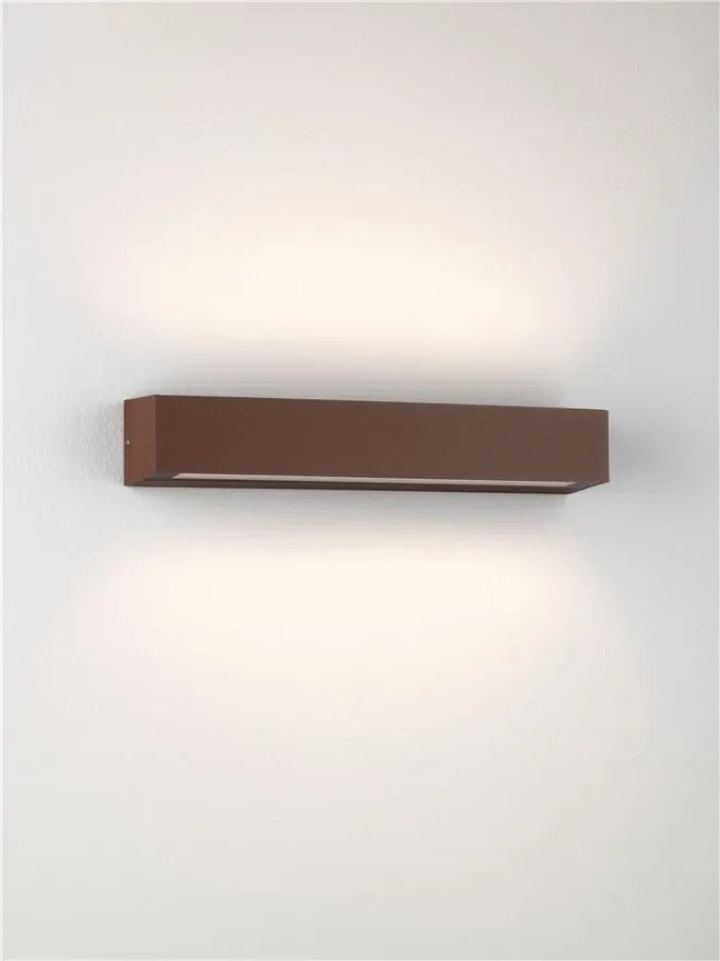 Aplica exterior corten liniara 38cm IP65 LED CCT PRISMATIC